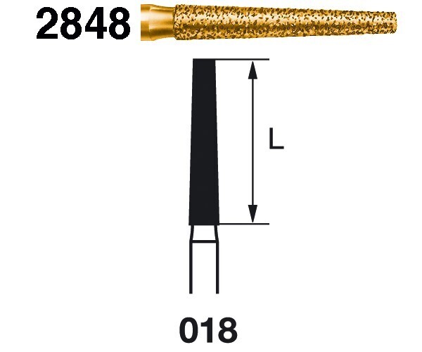 FRESA DIAMANTE CÓNICA LARGA C/HOMBRO F.G. 2848.314.018 GRANO GRUESO SERIE 2000
KOMET
