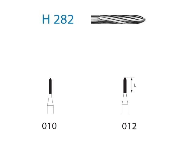 FRESAS TUNGSTENO TURBINA H282.314 TORPEDO PARALELO CON BISEL PARA ACABADO MIL HOJAS
KOMET