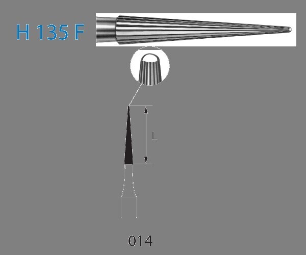 FRESA TUNGSTENO CÓNICA LARGA PUNTA F.G. H135F.314.014 ACABADO FINO MIL HOJAS
KOMET