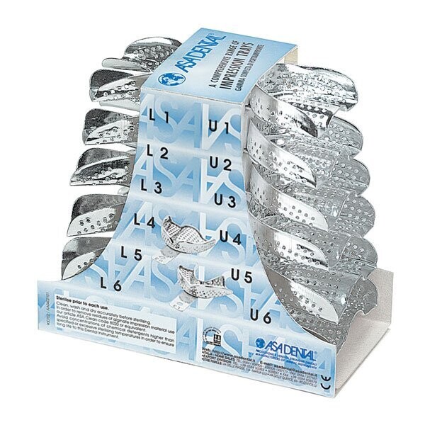 ESTUCHE DE CUBETAS PERFORADAS DE ALUMINIO ASA DENTAL