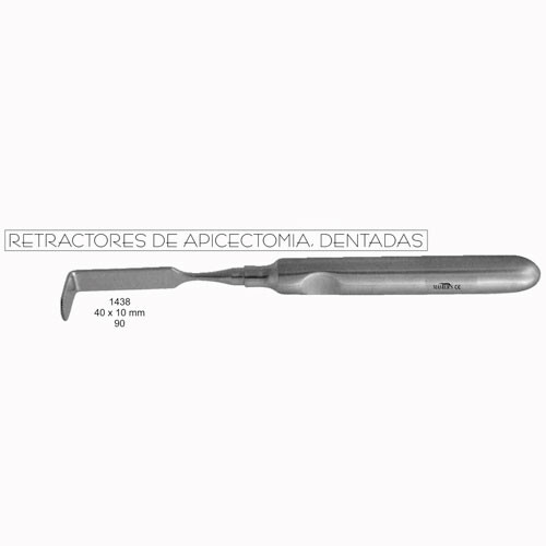 RETRACTOR APICECTOMIA DENTADA 90 GRADOS. 40X10MM MASTER
