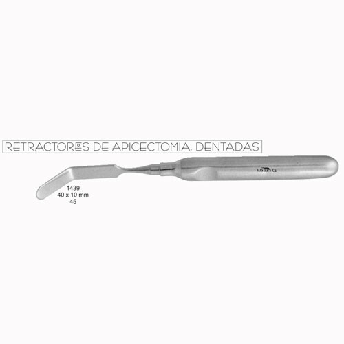 RETRACTOR APICECTOMIA DENTADA 45 GRADOS. 40X10MM MASTER