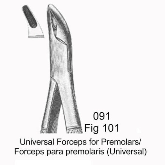 FORCEPS EXTRACCIÓN FORMA AMERICANA PREMOLARES FIG. 101 MASTERS