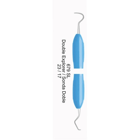 SONDA EXPLORADOR DOBLE 23/17 MANGO SILICONA 10MM ANCHO MASTERS