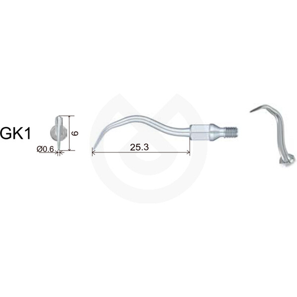 INSERTO PUNTA ULTRASONIDO COMPATIBLE KAVO. GK1(5 KAVO/S1 SIRONA/S1 NSK)
WOODPECKER