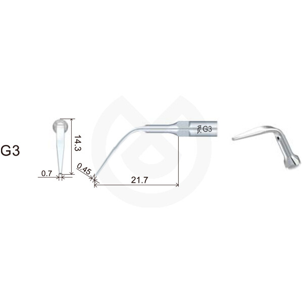INSERTO PUNTA ULTRASONIDO COMPATIBLE EMS/MECRON. G3 (P DE EMS)
WOODPECKER