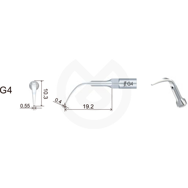 INSERTO PUNTA ULTRASONIDO  COMPATIBLE SIRONA. GS4 (P/ SIRONA AIR SCALING)
WOODPECKER
