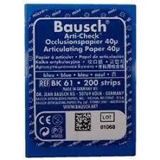 PAPEL ARTICULAR  BK 61 AZUL 40 ΜICRAS
BAUSCH