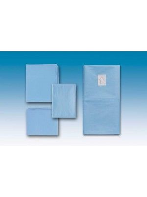 TALLAS PAÑO  ESTERIL AZUL 75X90CM 50U. OMNIA