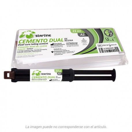 CEMENTO LUTING DC RESINA JER A2 10g.  STARLINE CEMENTO DEFINITIVO IONOMERO DE VIDRIO