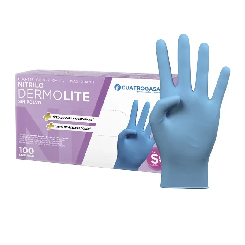 GUANTE NITRILO SIN POLVO DERMIBAC  100 UDS