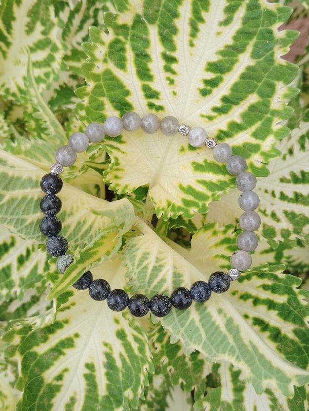 "Le Casual" en Serpentine et Labradorite 