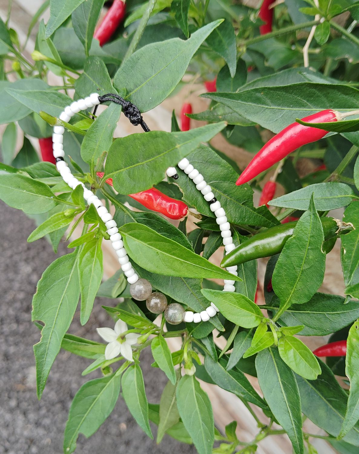 &quot;Le Léger&quot; en Labradorite et perles de rocaille