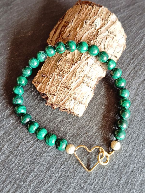 &quot;Le Stylé&quot; Gold-Filled en Malachite