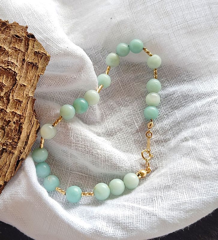&quot;Le Stylé&quot; Gold-Filled en Amazonite