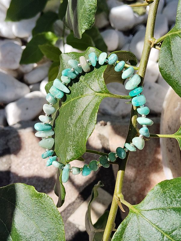 &quot;Le Casual&quot; Argent925 en Amazonite chips