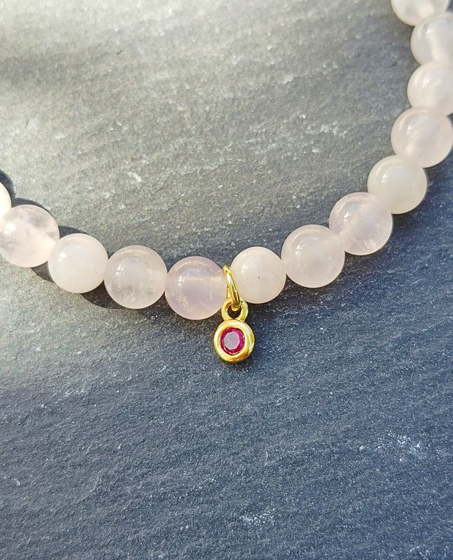 "Le Classique Breloque" en Quartz rose