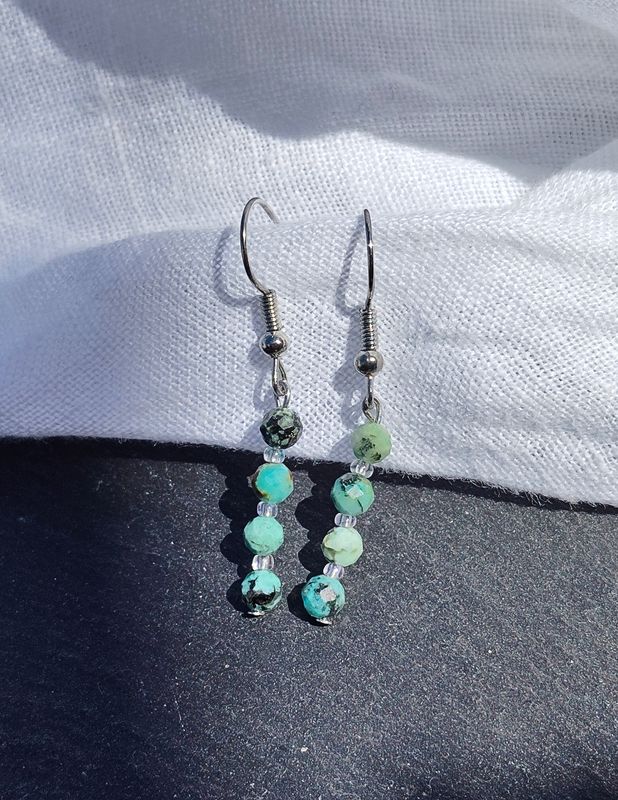 "Les Pendantes" en Turquoise Africaine