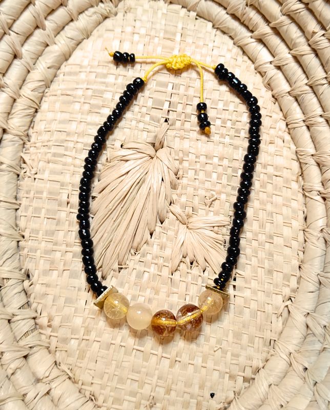 "Le Léger" en Citrine et Perles de rocaille
