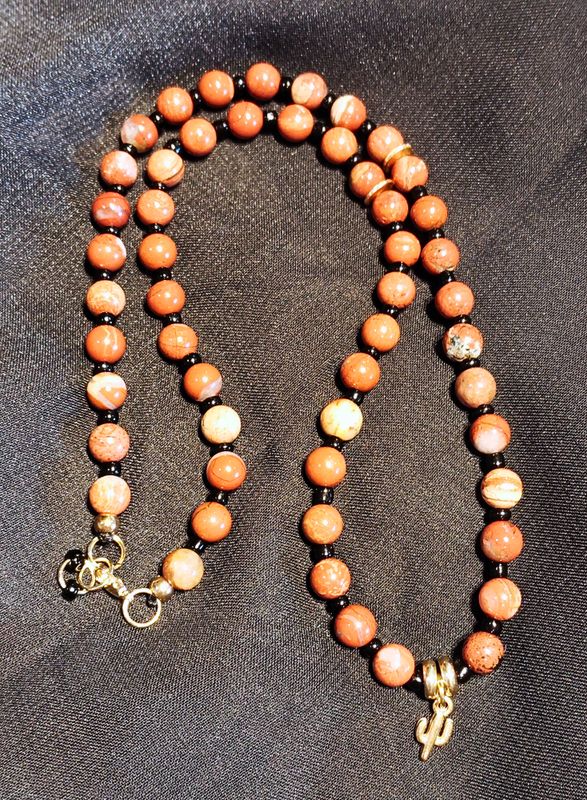Collier en Jaspe rouge