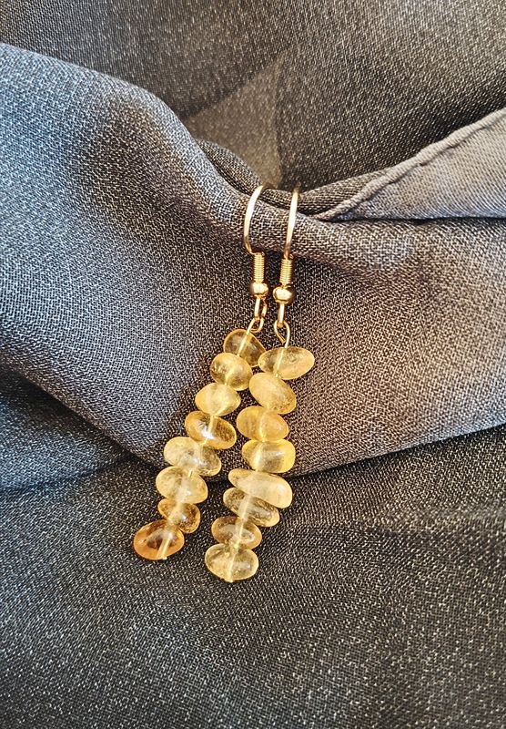 &quot;Les Pendantes&quot; en Citrine chips