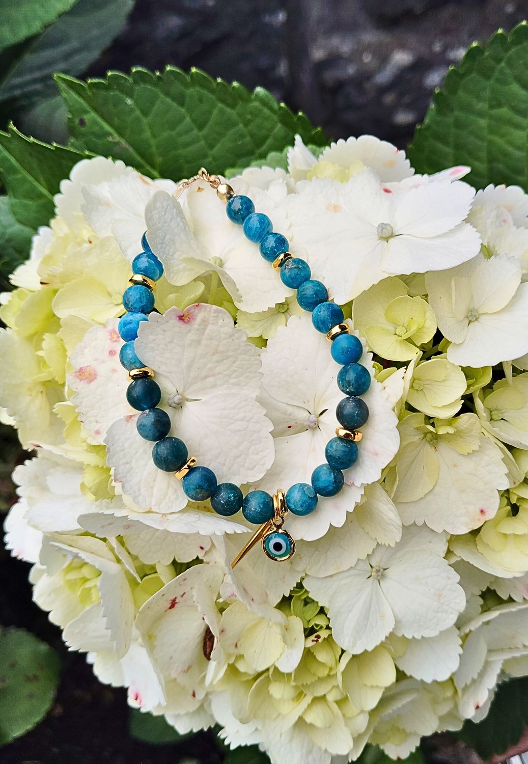 &quot;Le Stylé&quot; Gold-filled en Apatite de Madagascar