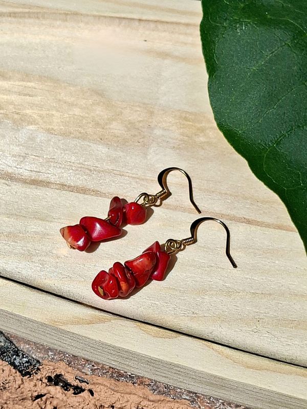 "Les Pendantes" en Jaspe rouge chips