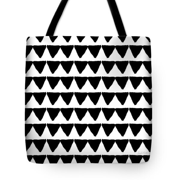 Black and White Triangles- Art by Linda Woods Tote Bag