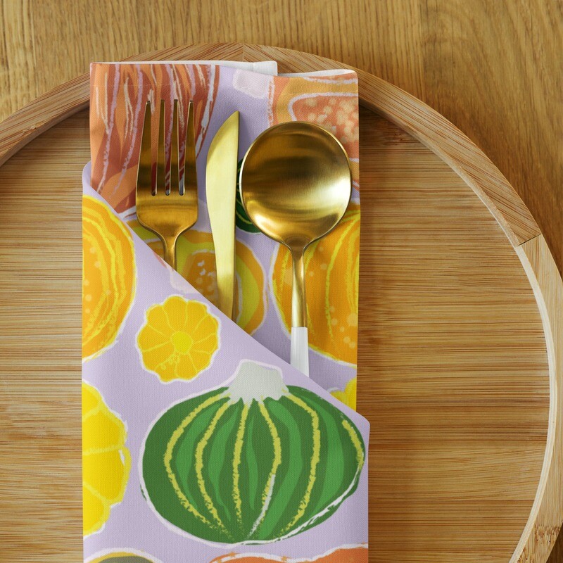 Squash cloth napkin set