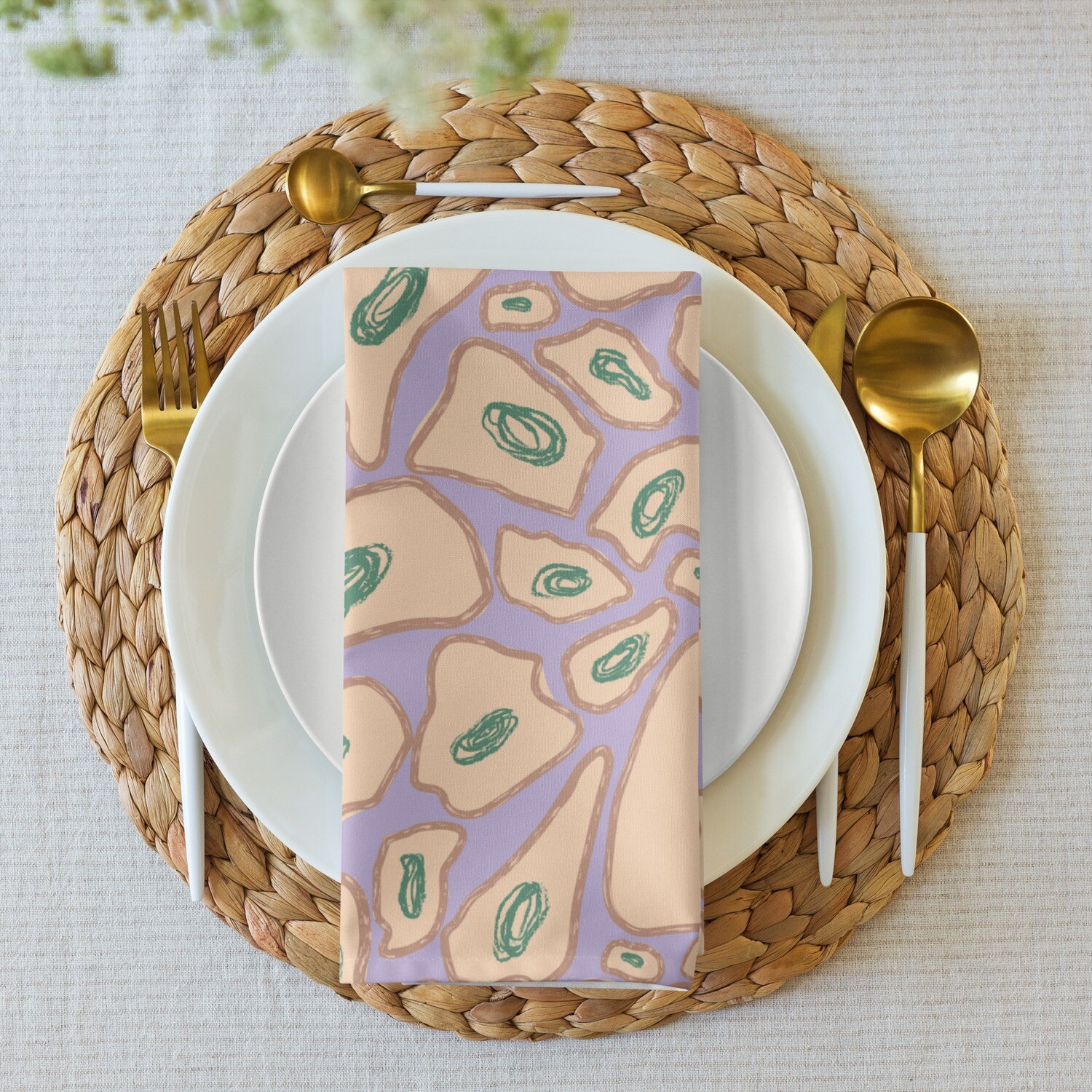 Garlic cloth napkin set