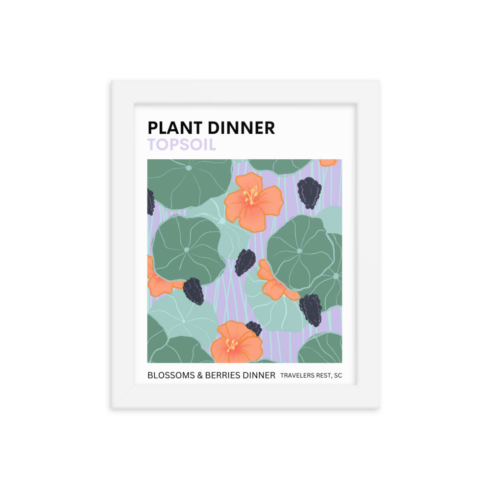 Blossom and Berries Framed poster