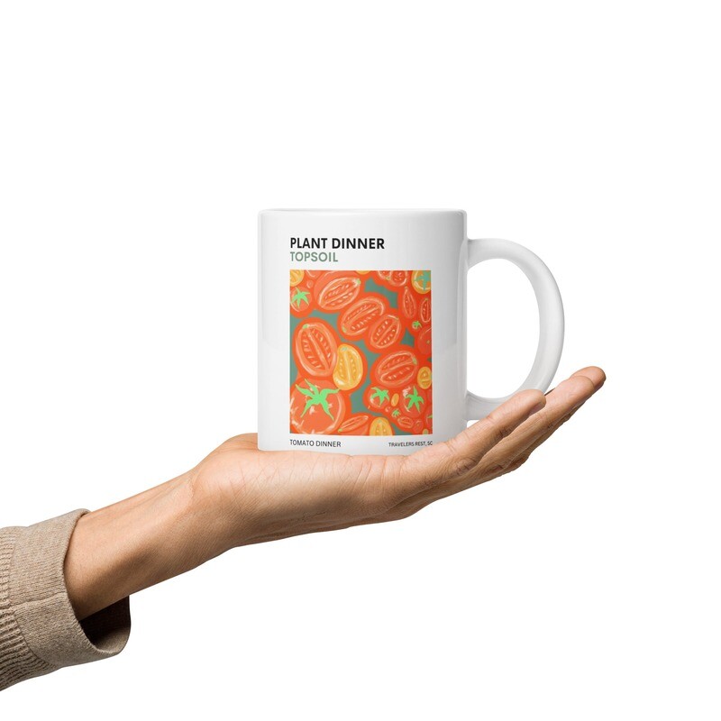 Tomato dinner White glossy mug
