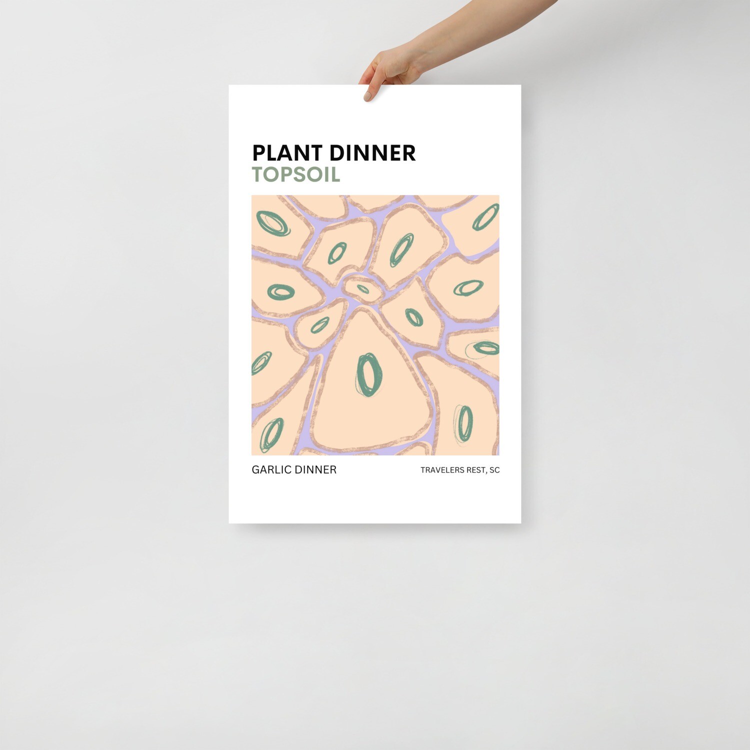 Garlic Dinner Poster - European Flower Market Style Poster