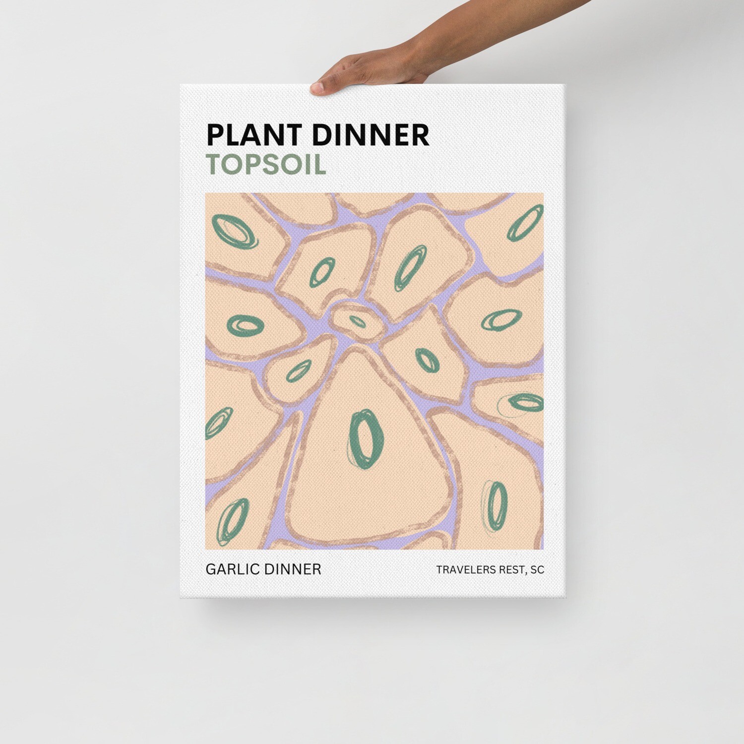 Garlic dinner Thin canvas