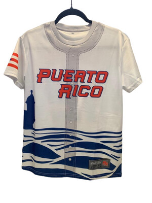 Camisa Puerto Rico Estilo Tshirt Clásico Baseball 2023 (Lindor Color blanca)