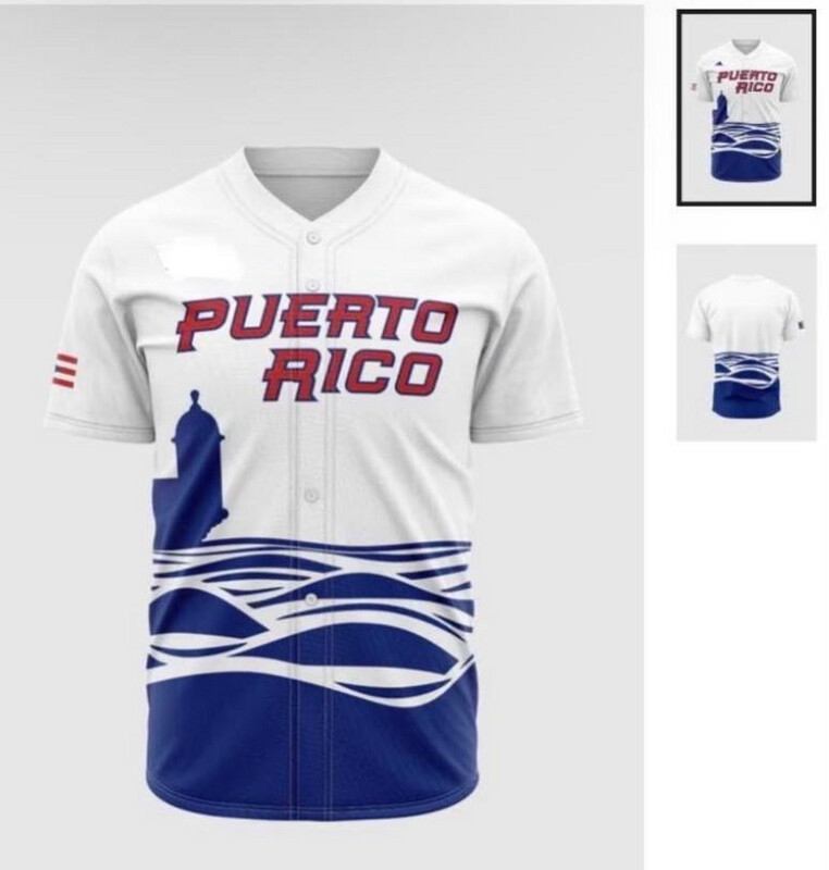 Camisa Jersey Puerto Rico Clásico Baseball 2023 Adulto (Garita)