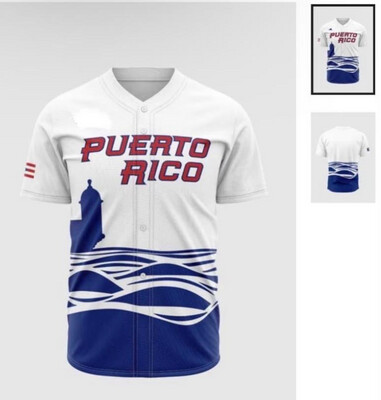 Camisa Jersey Puerto Rico Clásico Baseball 2023 Adulto (Garita)