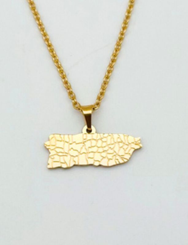 Cadena Mapa de PR con sus Pueblos