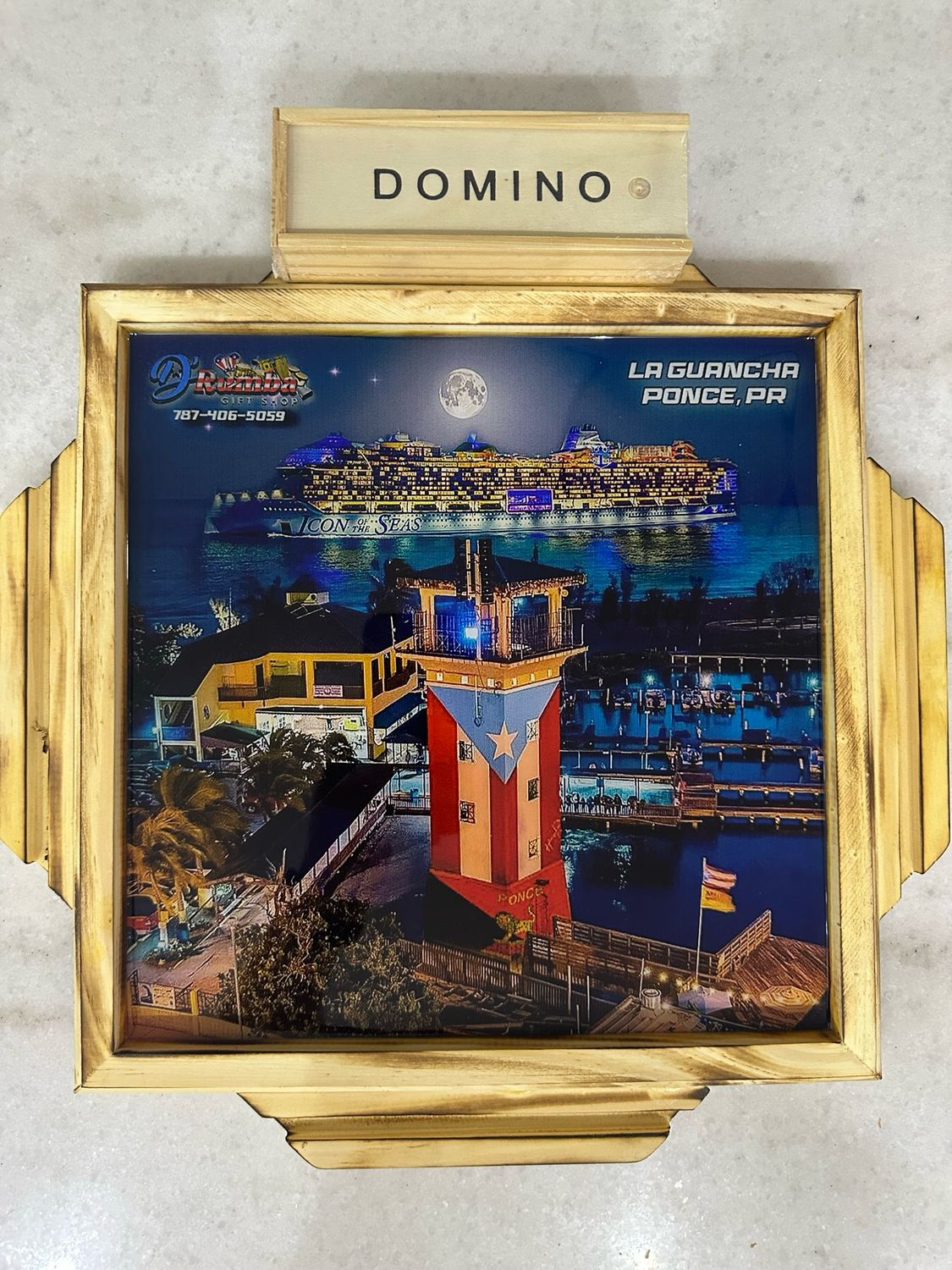 Tope De Dómino (Made In PR) Torre de La Guancha Y El Crucero Mas Grande De El Mundo “Icon Of The Seas”