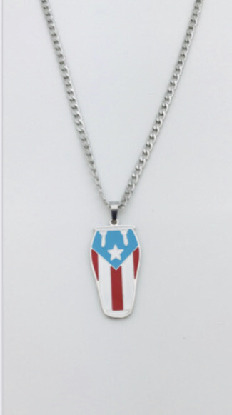 Cadena Y Charm Instrumento Conga PR ( Material Stainless Steel )