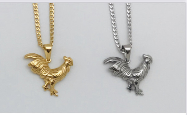 Cadena Y Charm De El Gallo ( Material Stainless Steel)