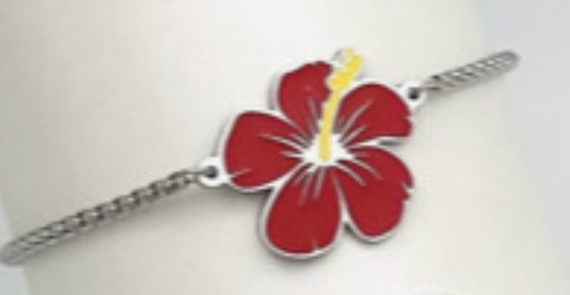 Pulcera De Mano Flor Maga de PR en 4 Colores ( Ajustable) ( Material Stainless Steel )