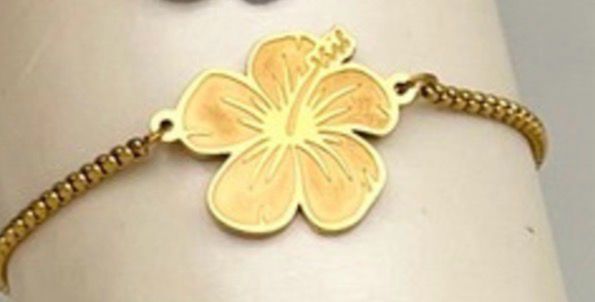 Pulcera De Mano Flor Maga de PR en 4 Colores ( Ajustable )