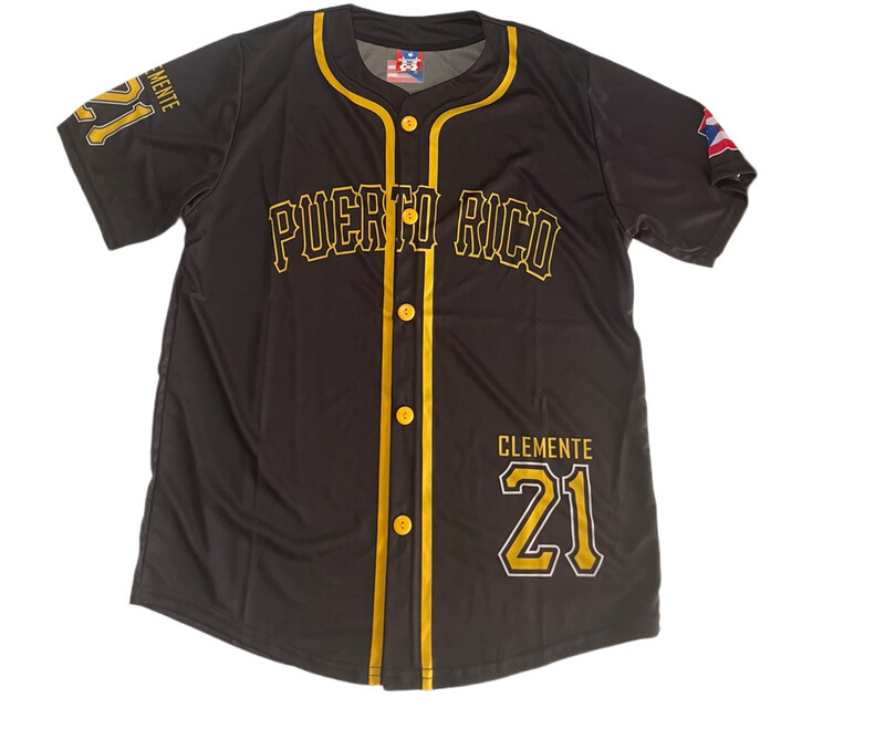 Camisa PR Clemente PR Niño ( Negra Y amarilla)