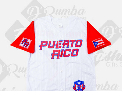 Camisa Jersey Puerto Rico ( Niñ@) Bate, Bola Y Guante