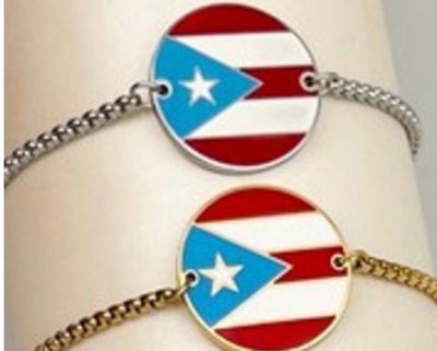 Pulcera De Mano Con La Bandera De PR ( Ajustable)