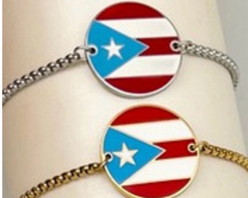 Pulcera De Mano Con La Bandera De PR ( Ajustable)