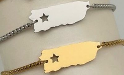 Pulcera Mapa Con La Estrella De PR ( Ajustable )