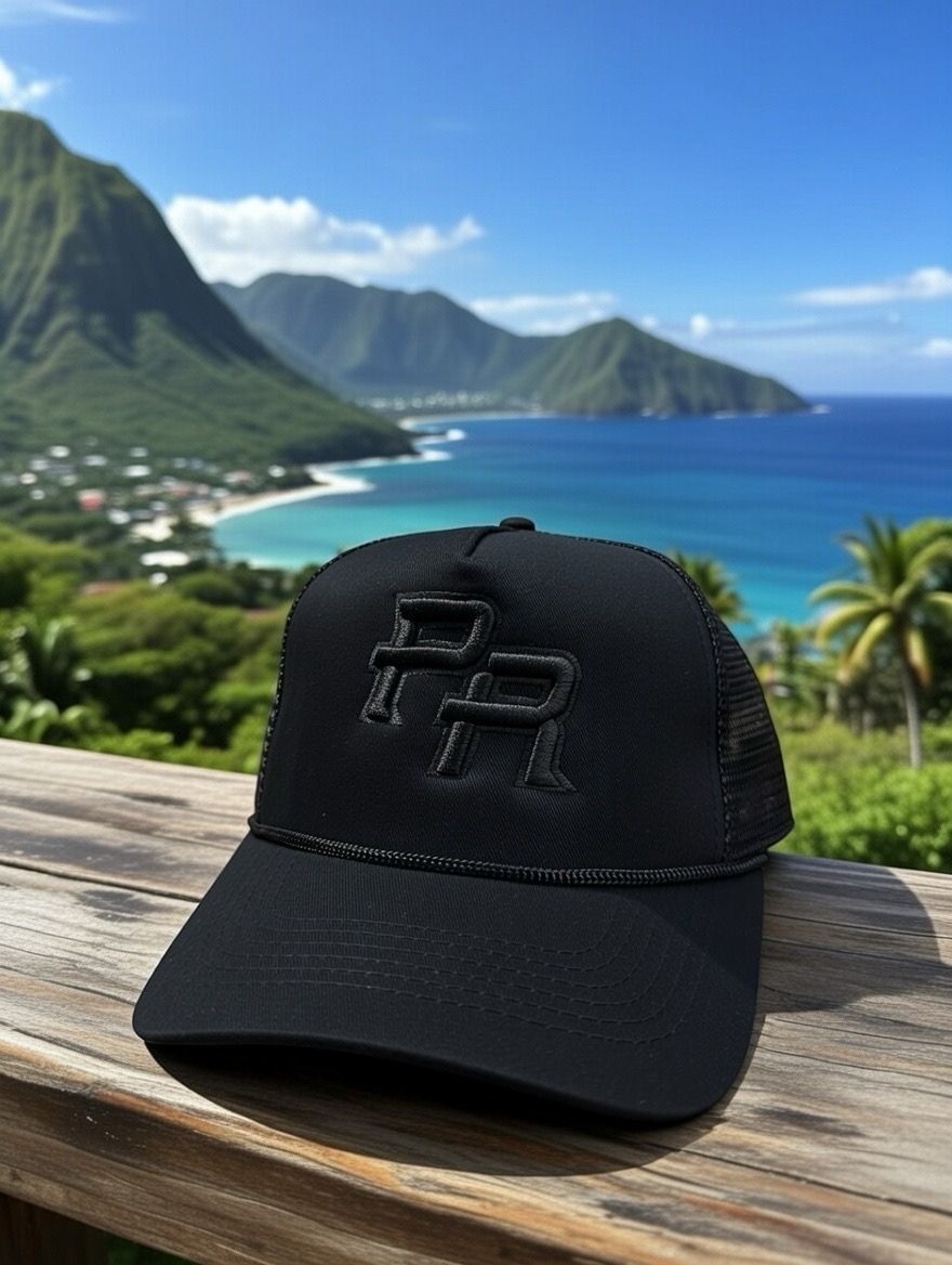 Gorra PR Negra Y negra ( Trucker Cap)