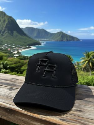 Gorra PR Negra Y negra ( Trucker Cap)